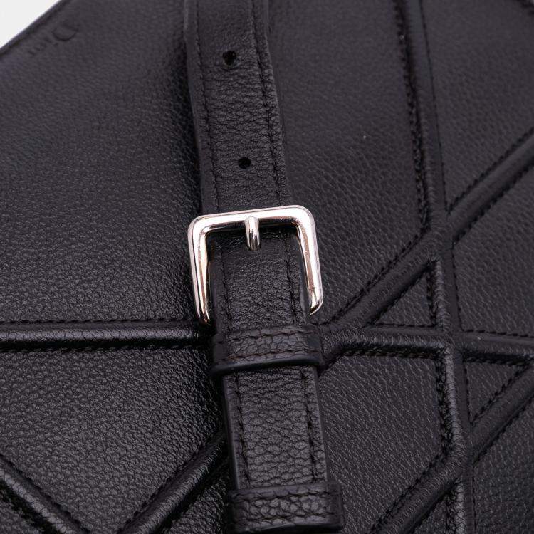 Pre Owned Dior Black Medium Grained Calfskin Diorama Flap