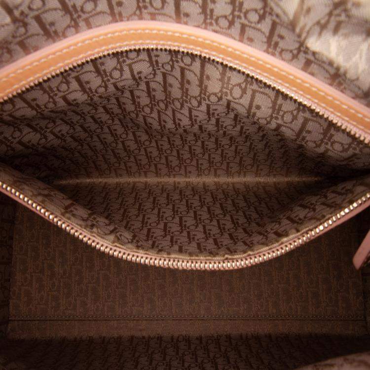 Pre Owned Dior Brown Large Patent Cannage Lady Dior