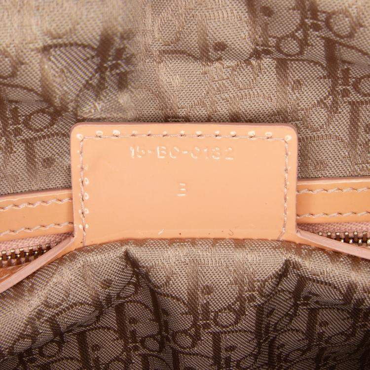 Pre Owned Dior Brown Large Patent Cannage Lady Dior