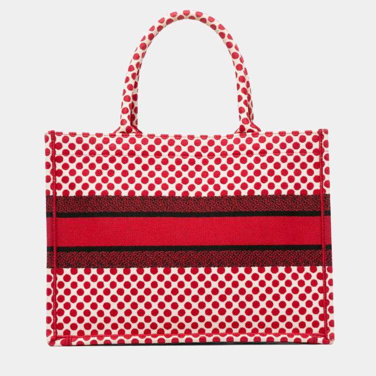 Pre Owned Dior Red Medium Dioramour Book Tote