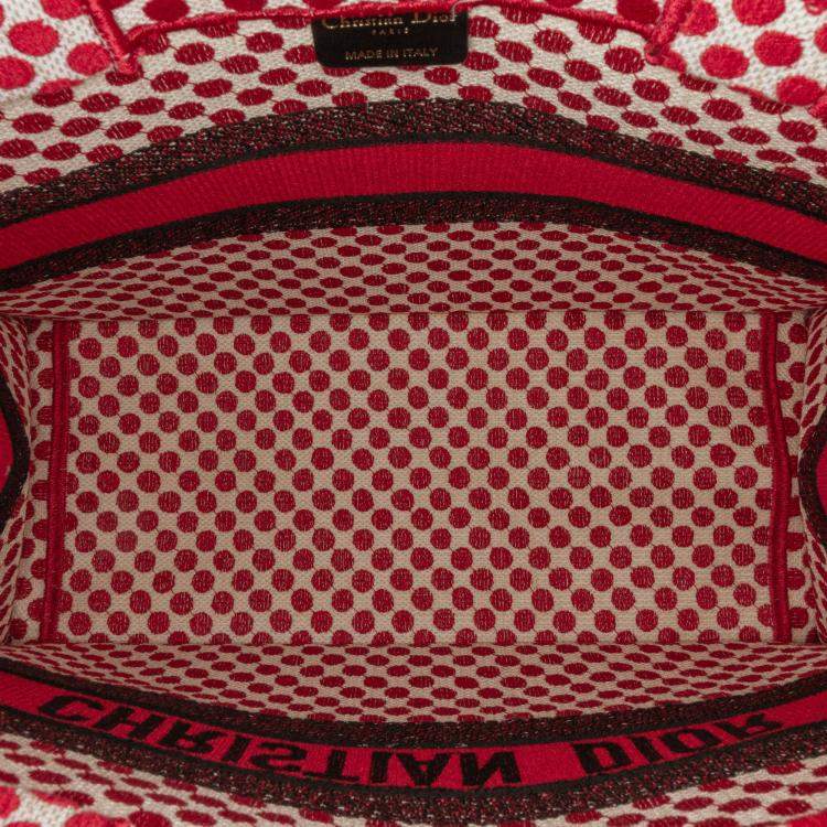 Pre Owned Dior Red Medium Dioramour Book Tote