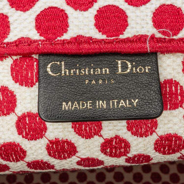 Pre Owned Dior Red Medium Dioramour Book Tote