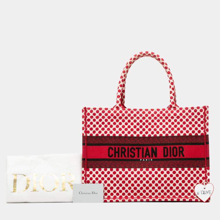 Pre Owned Dior Red Medium Dioramour Book Tote