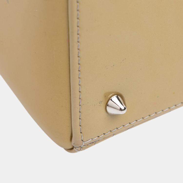 Pre Owned Dior Brown Medium Patent Cannage Lady Dior