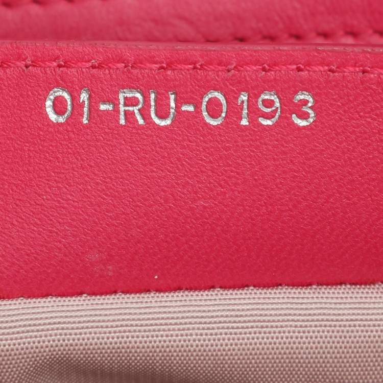 Pre Owned Dior Pink Cannage Leather Small Soft Lady Dior Tote
