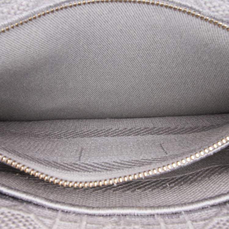 Pre Owned Dior Grey Medium Canvas Cannage Lady D Lite