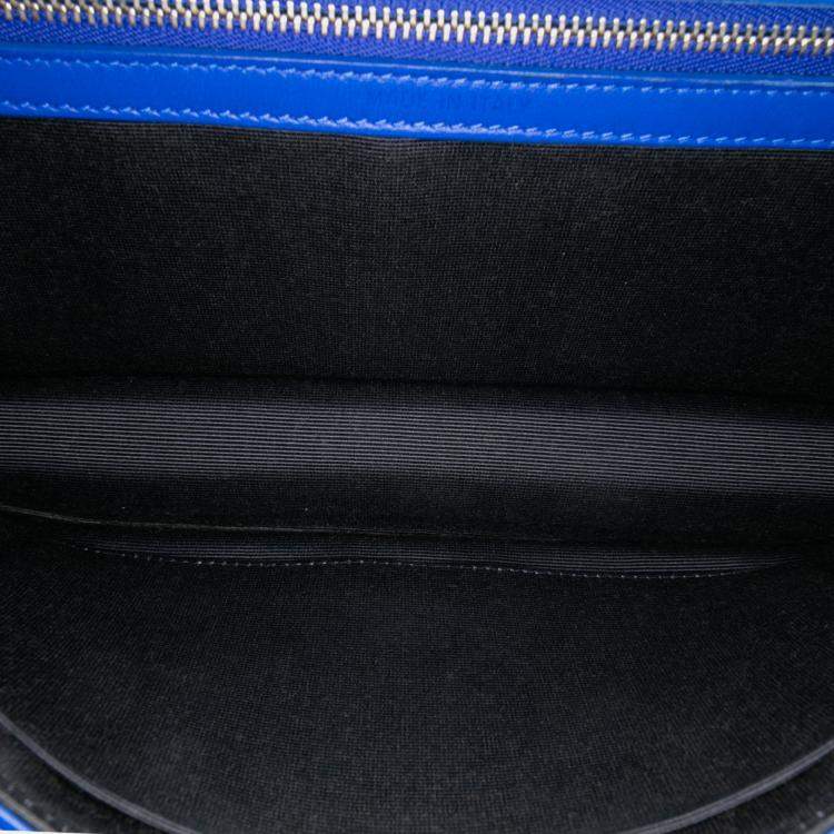 Pre Owned Dior Blue Medium Lambskin Diorama Flap