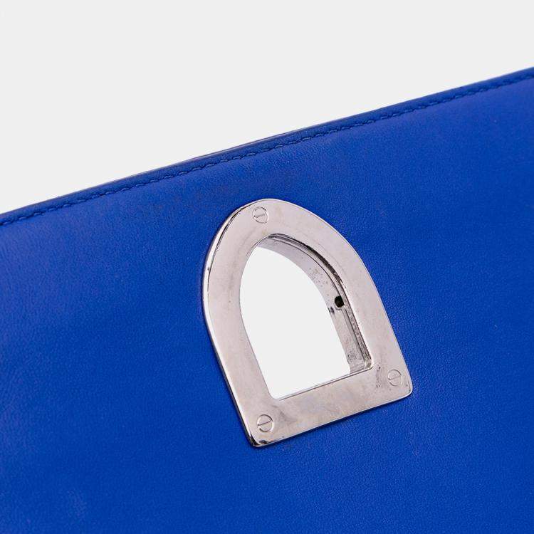 Pre Owned Dior Blue Medium Lambskin Diorama Flap