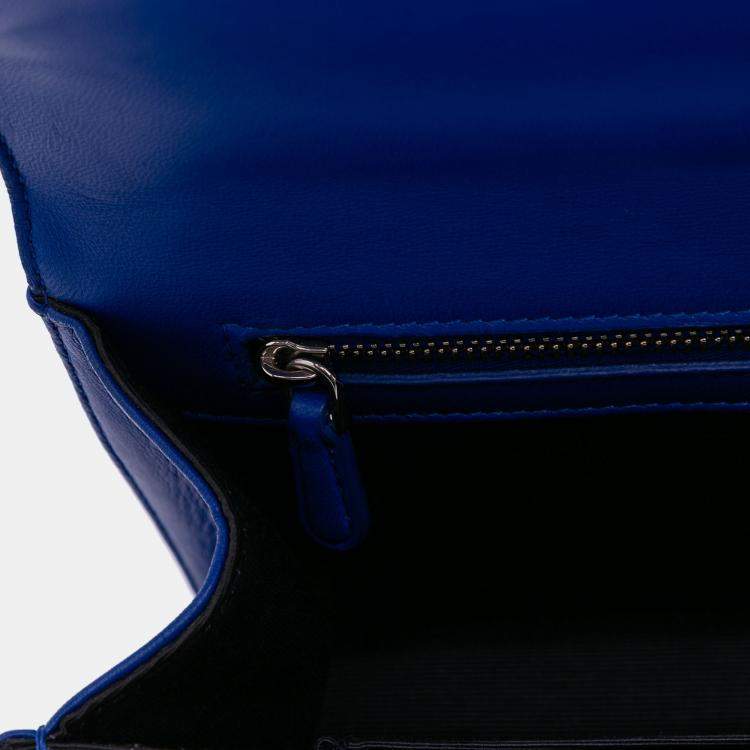 Pre Owned Dior Blue Medium Lambskin Diorama Flap