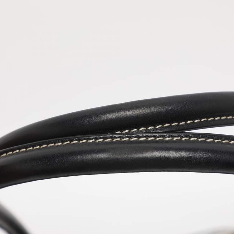 Pre Owned Dior Black Leather St. Germain Flap Satchel