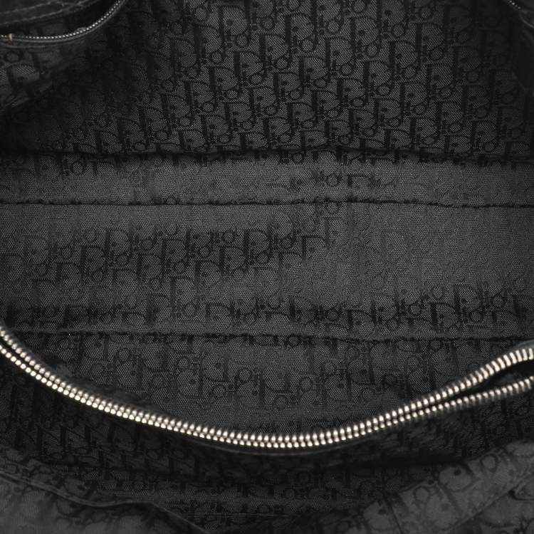 Pre Owned Dior Black Soft Cannage Leather East West Tote