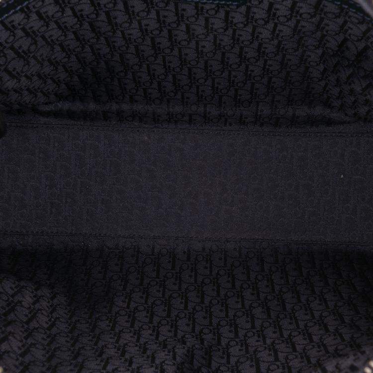 Pre Owned Dior Navy Blue Large Patent Cannage Lady Dior