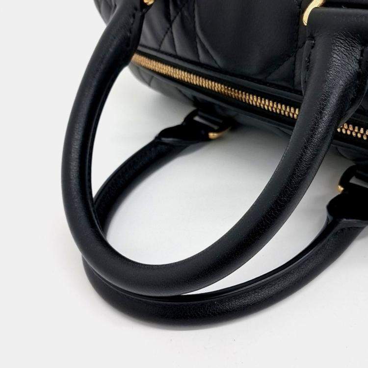 Pre Owned Dior Black Leather Groove25