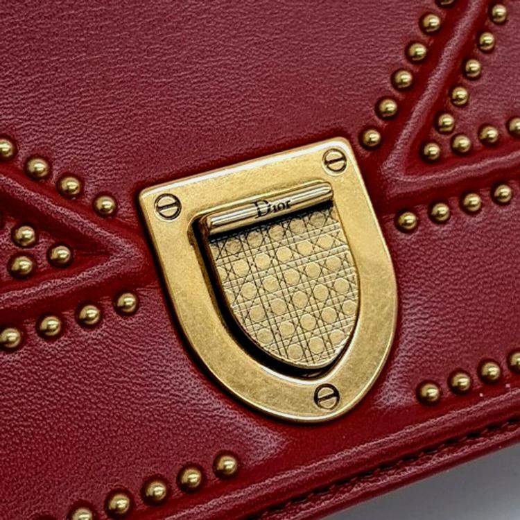 Pre Owned Dior Red Leather Diolamar shoulder bag