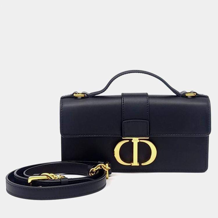 Pre Owned Dior Black Leather Miss Montaigne Mini Bag