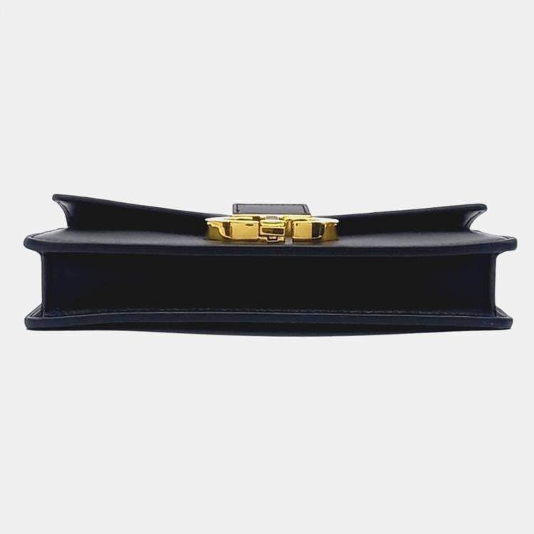Pre Owned Dior Black Leather Miss Montaigne Mini Bag