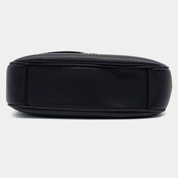 Pre Owned Dior Black Leather Saddle Mini Messenger Bag