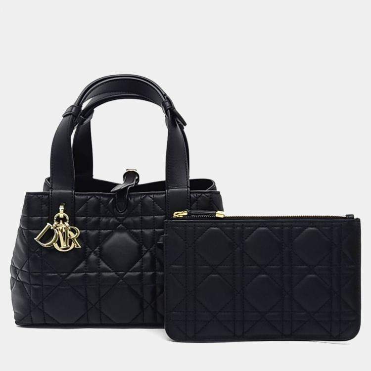 Pre Owned Dior Small Black Leather Toujours Bag