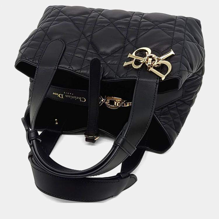 Pre Owned Dior Small Black Leather Toujours Bag