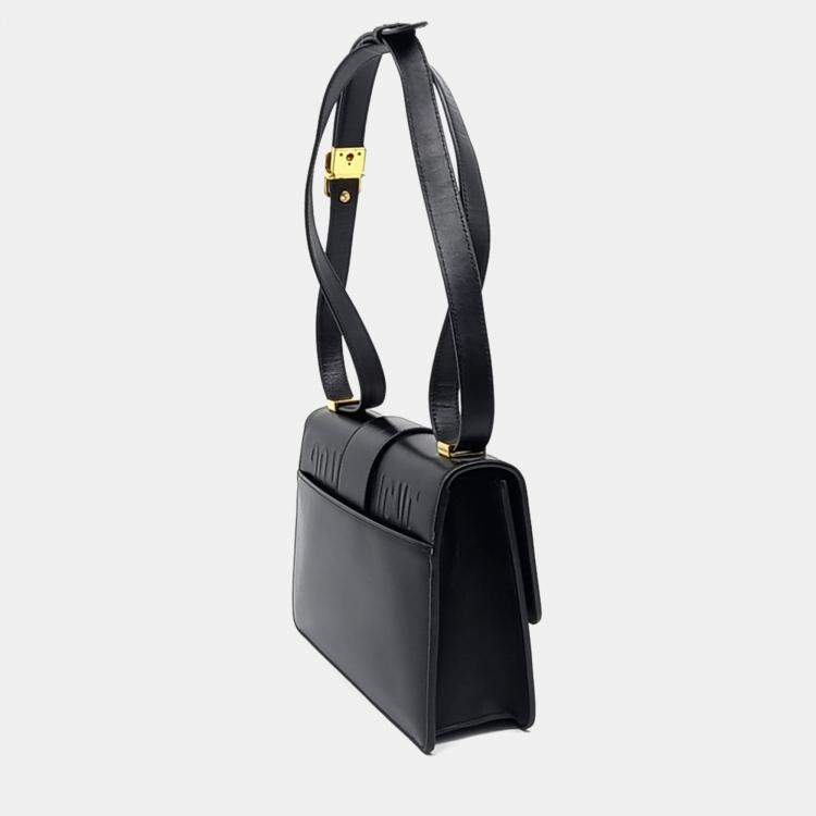 Pre Owned Dior Black Leather 30 Montaigne Bag