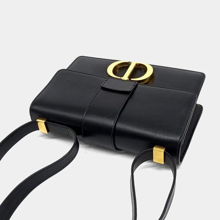 Pre Owned Dior Black Leather 30 Montaigne Bag