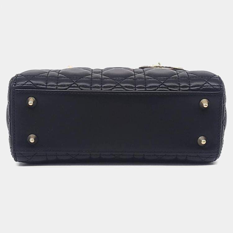 Pre Owned Dior Black Leather Lady Bag Small