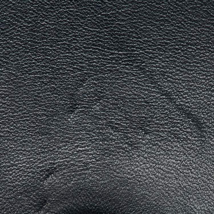 Pre Owned Dior Black Leather Studded Diorama Wallet On Chain