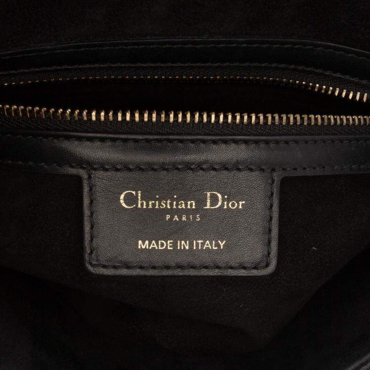 Pre Owned Dior Black Smooth Calfskin Saddle Bag