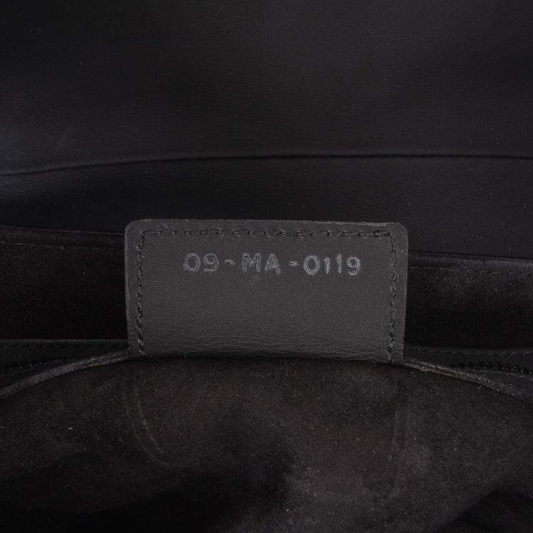 Pre Owned Dior Black Ultra Matte Calfskin Saddle Bag