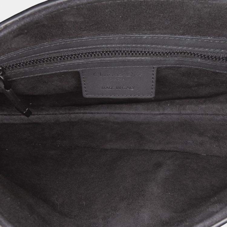 Pre Owned Dior Black Ultra Matte Calfskin Saddle Bag