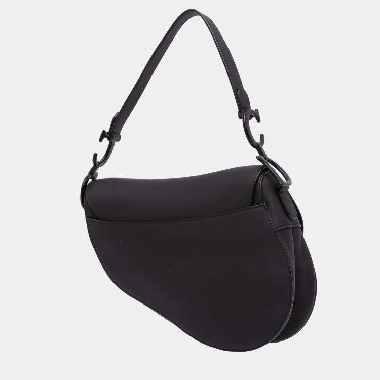 Pre Owned Dior Black Ultra Matte Calfskin Saddle Bag