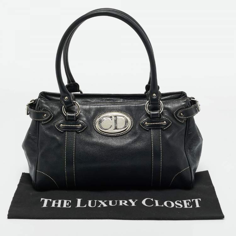 Pre Owned Dior Black Leather CD Satchel