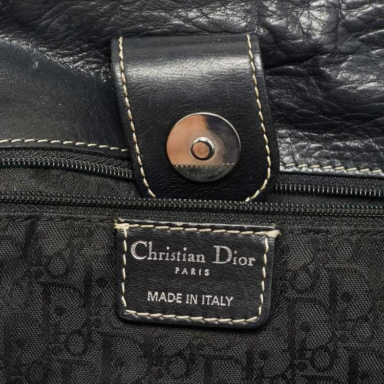 Pre Owned Dior Black Leather CD Satchel