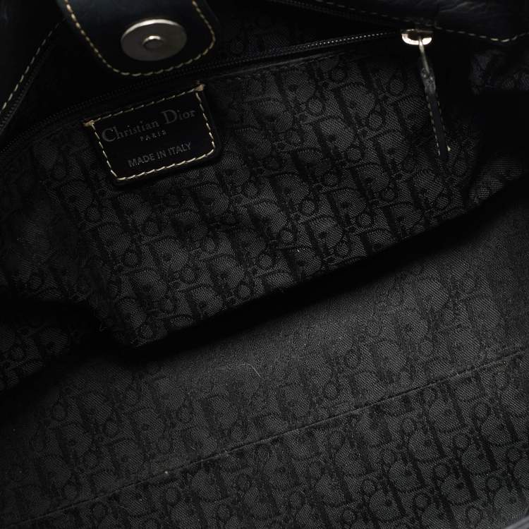 Pre Owned Dior Black Leather CD Satchel