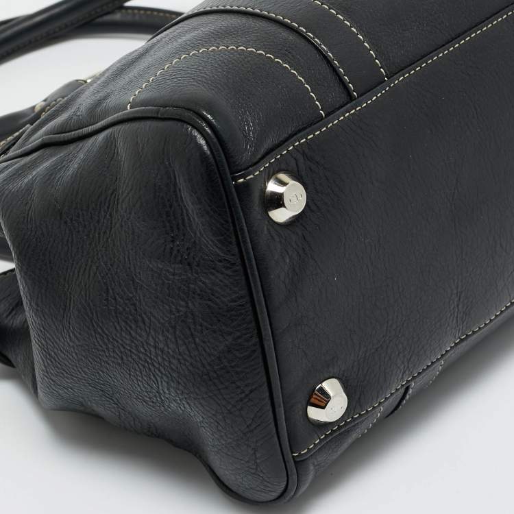 Pre Owned Dior Black Leather CD Satchel