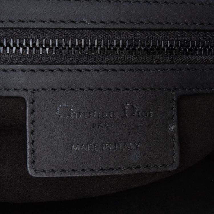 Pre Owned Dior Black Ultra Matte Calfskin Saddle Bag