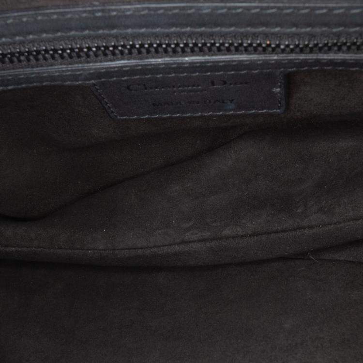 Pre Owned Dior Black Ultra Matte Calfskin Saddle Bag