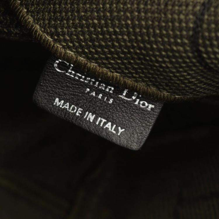 Pre Owned Dior Green Large Embroidered Canvas Graffiti Diorcamp Messenger Bag