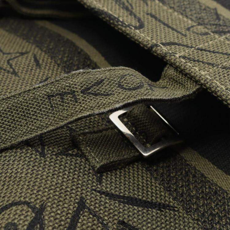 Pre Owned Dior Green Large Embroidered Canvas Graffiti Diorcamp Messenger Bag