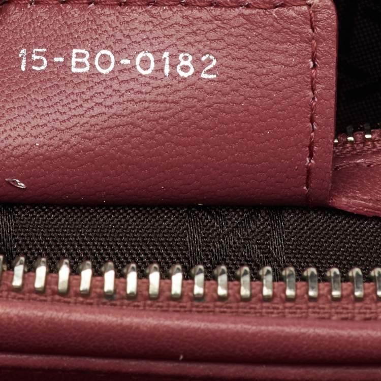 Pre Owned Dior Rose Pink Cannage Leather Medium Lady Dior Tote