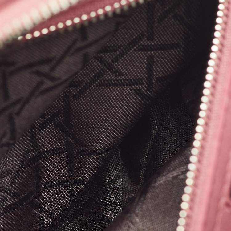 Pre Owned Dior Rose Pink Cannage Leather Medium Lady Dior Tote