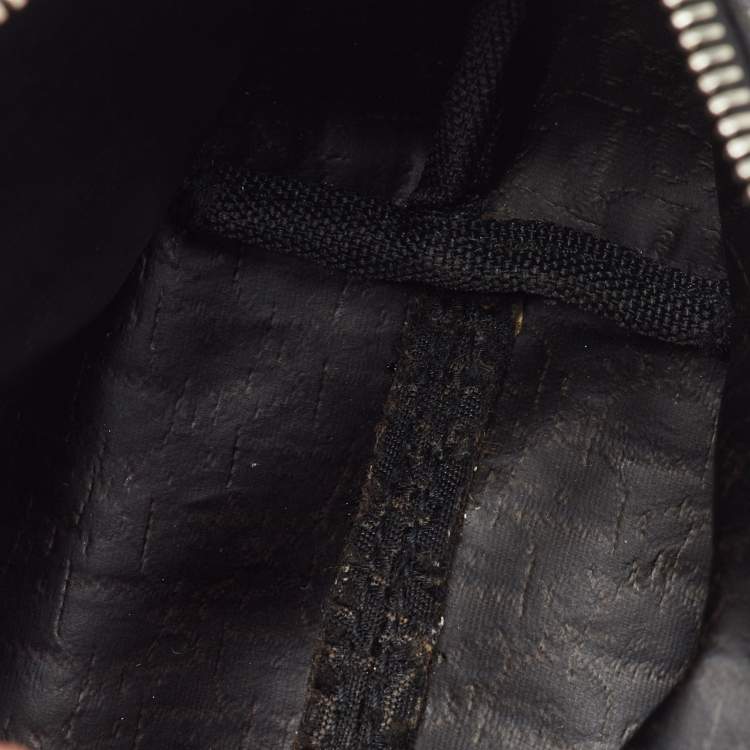 Pre Owned Dior Black Oblique Canvas and Leather Vintage Baguette Bag