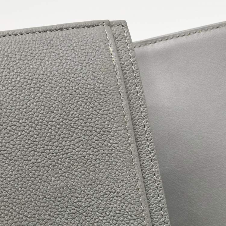 Pre Owned Dior Grey Leather Diorama Wallet on Chain