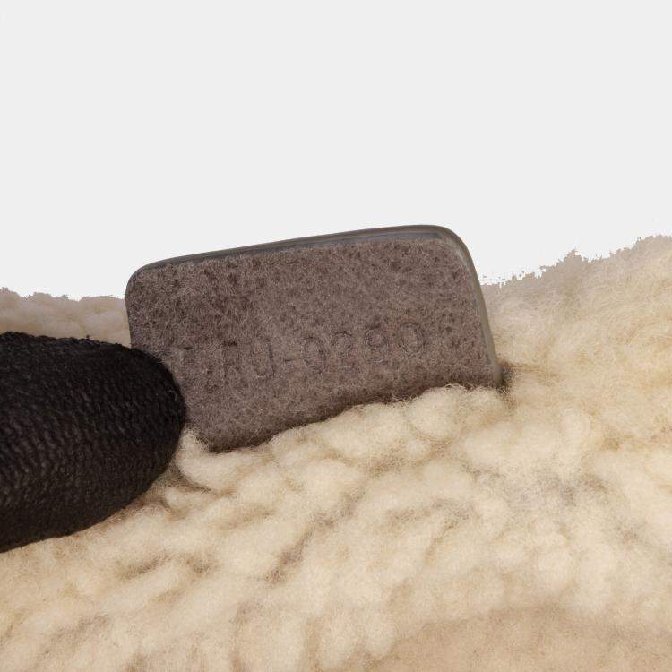 Pre Owned Dior Grey Shearling Suede Saddle Bag