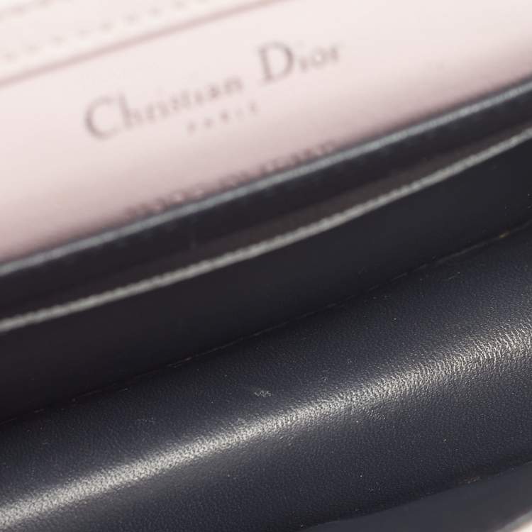 Pre Owned Dior Beige Microcannage Patent Leather Baby Diorama Bag