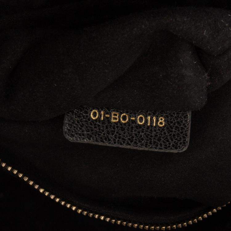 Pre Owned Dior Black Medium Grained Calfskin Cannage Supple Lady Dior