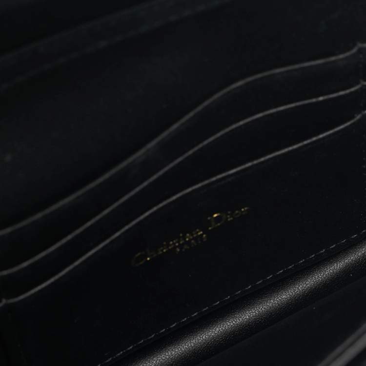 Pre Owned Dior Black Cannage Leather Mini My Dior Top Handle Bag
