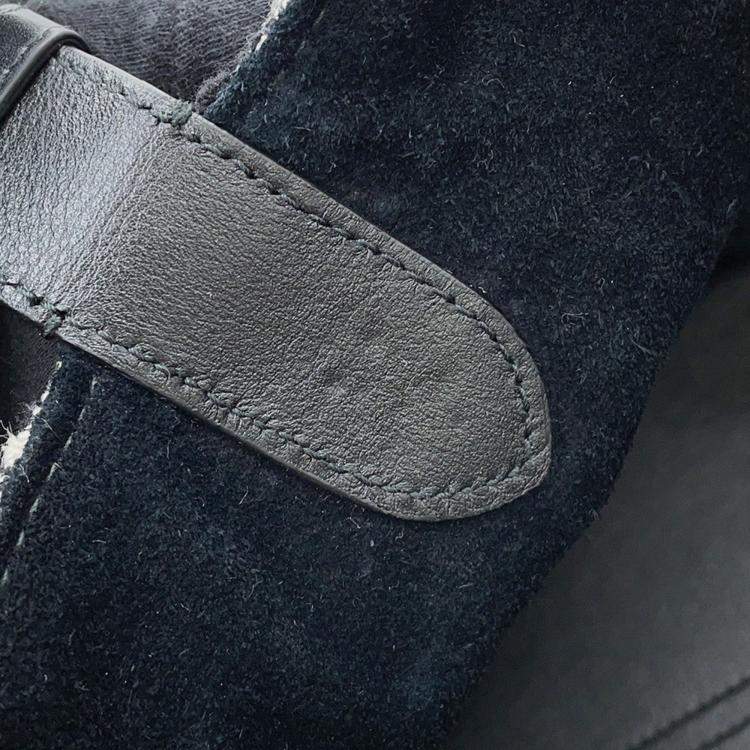 Pre Owned Dior To Jules Bag Black/White Tweed Calf Leather Size Medium