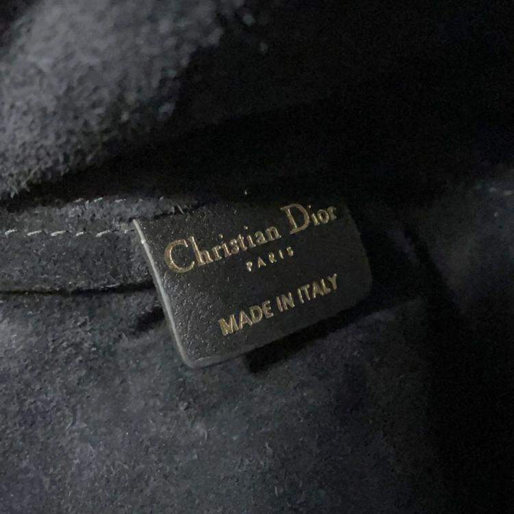 Pre Owned Dior To Jules Bag Black/White Tweed Calf Leather Size Medium