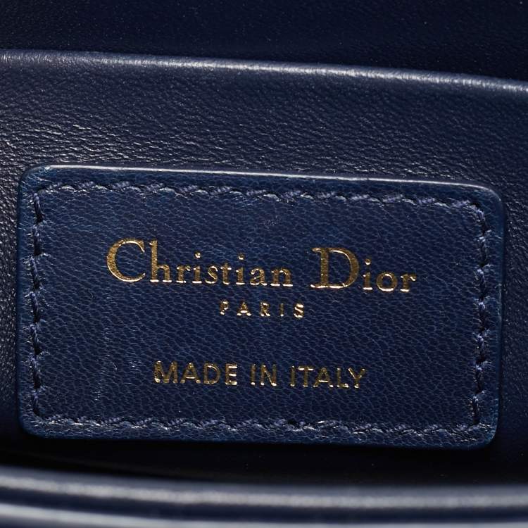 Pre Owned Dior Navy Blue Leather 30 Montaigne Box Bag